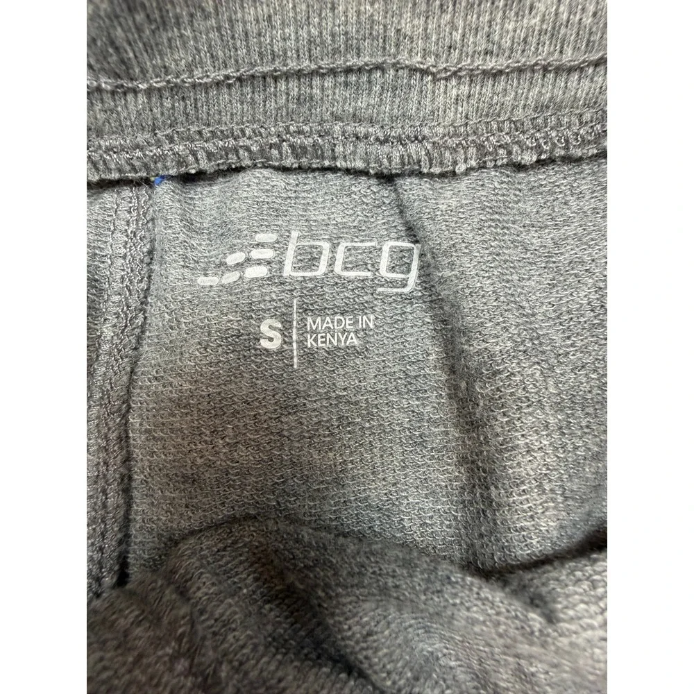 BCG Mens Athletic Shorts Heather Gray Elastic Drawstring Pockets Size Small NWOT